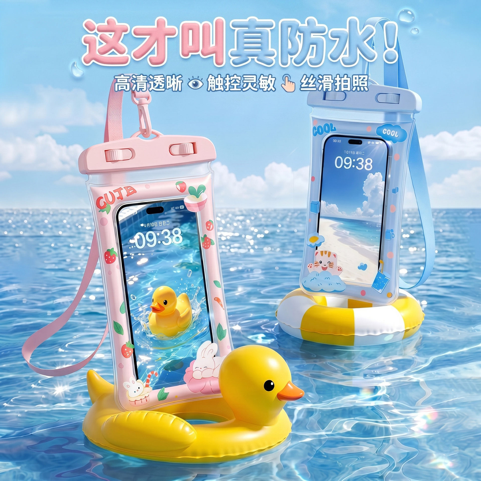 手机防水袋可触屏密封游泳水下拍