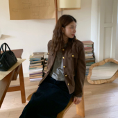 短款 大吹女DCN2025AW 复古美拉德金属扣棕色秋季 灯芯绒夹克小外套
