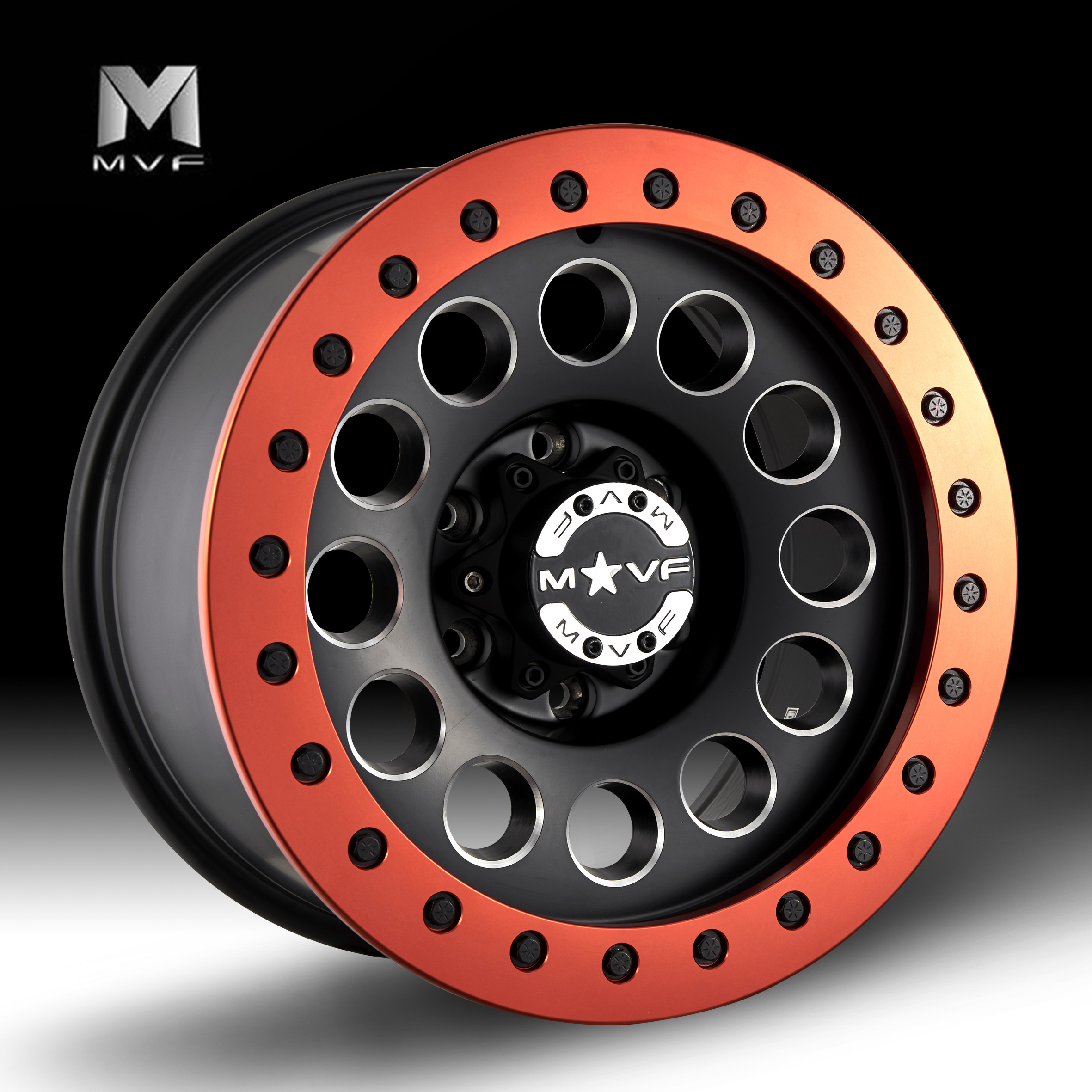 MVF全防脱竞技轮毂带压盘越野赛车改装适用BJ40途乐LC76LC100哈弗