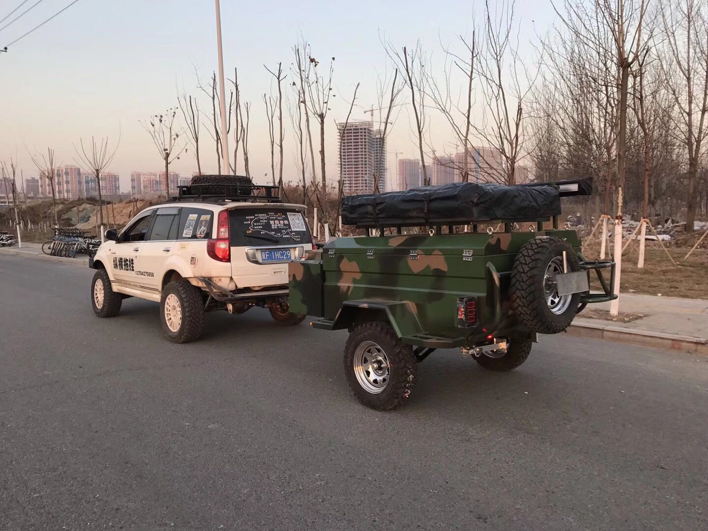 越野旅居拖挂车/拖挂房车/露营装备车/露营餐车/汽车拖挂车/