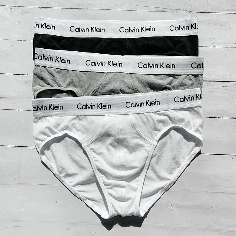 三条装ck男士纯棉低腰三角内裤