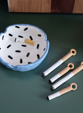 ruonanjiao手绘烟头烟灰缸