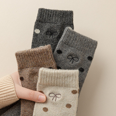 袜子女冬季秋冬加厚保暖羊毛袜