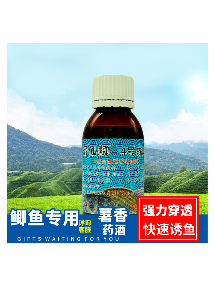 鲫鱼专用  鱼机子 酒仙鲫 4号 香薯味药酒  钓鱼配方药酒鱼具垂钓
