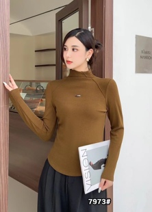 尚品秀女士秋冬新款保暖双面羊绒高领打底衫