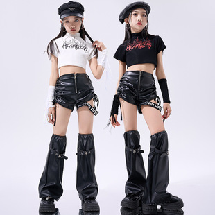 女童潮酷時髦少兒走秀jazz女團(tuán)舞蹈服兒童街舞演出服 爵士舞服裝