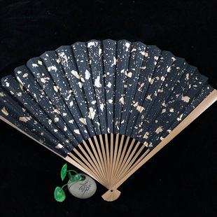 包邮人气新品入门司玉折扇水磨司玉扇789寸玉竹牛角钉扇子洒金面