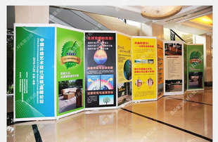 铝合金疫情隔离屏风八棱柱书画展板拆装试屏风图文书法画作展示架
