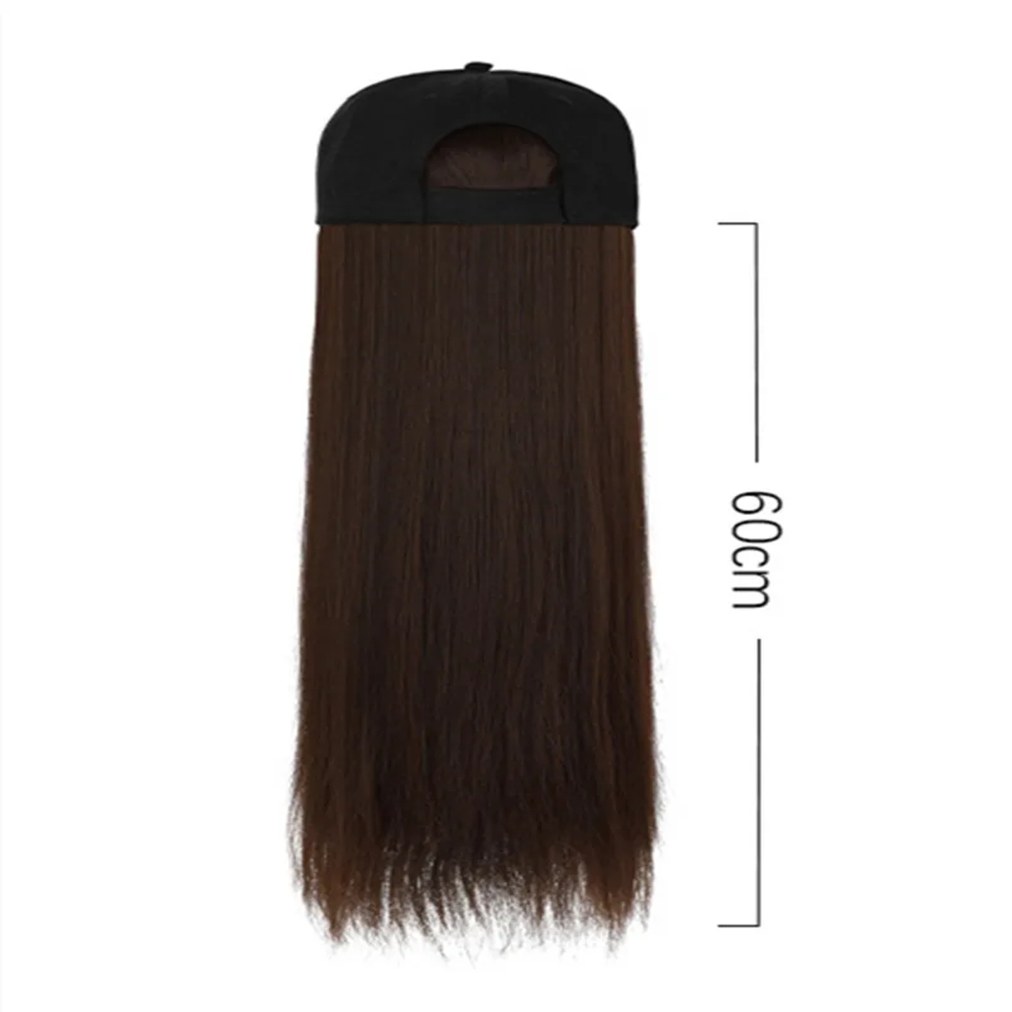 Fashion Hat Hair Extensions Beautiful Ladies Long Straight