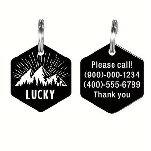 Steel Dog Engraved Pet Stainless Durable Custom Tag