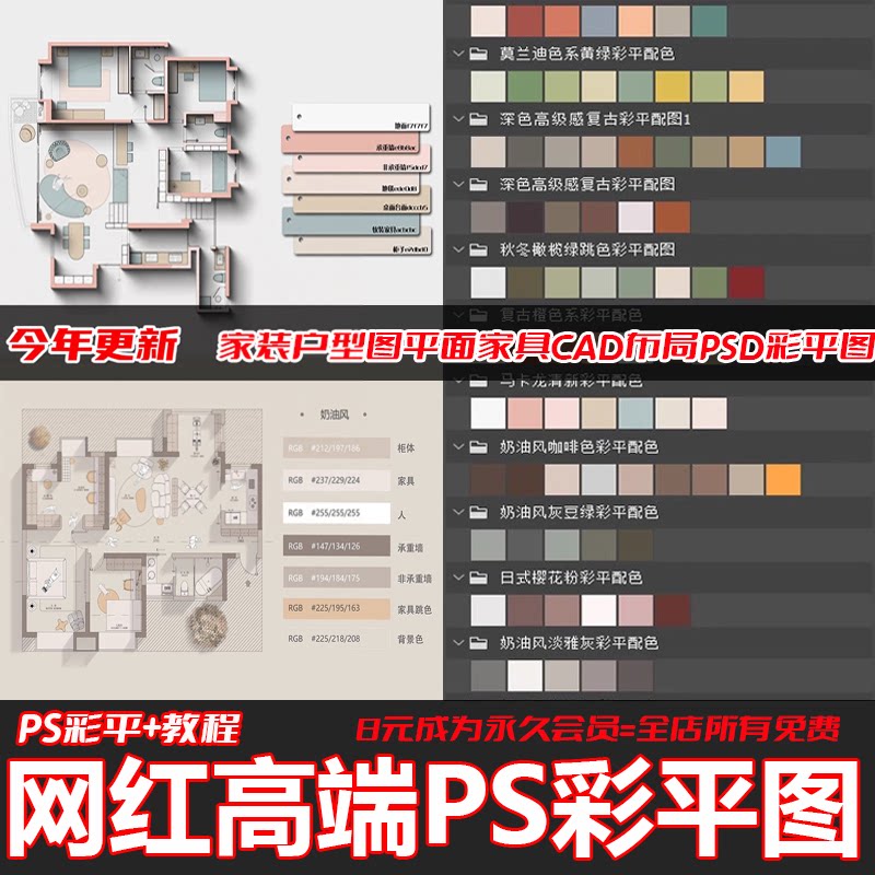 家装CADPS分层PSD彩平图教程