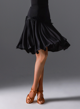 速发C流新款拉丁舞裙子士跳舞蹈练功装下服国标舞O苏半身裙