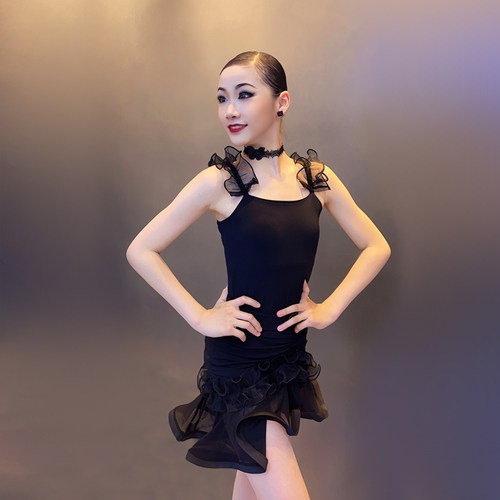 CONNY儿童拉丁表演服分体套装