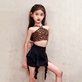 CONNY康尼拉丁舞套装 女儿童练功演出训练艺考服吊带上衣半身裙夏