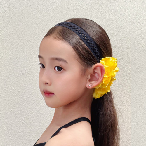 CONNY拉丁舞蹈服装配饰发饰国标摩登跳舞表演出黄花弹力发带饰品