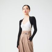 国标摩登舞蹈练功坎肩上衣女 披肩吊带时尚 CONNY拉丁舞服上装 长袖