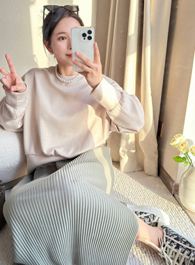 King studios 22秋 懒人系列 时髦减龄云朵圆领套头卫衣 亲肤舒适