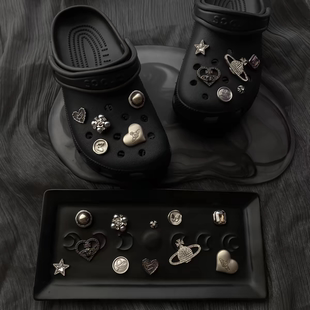 “失落土星”洞洞鞋通用配饰立体鞋花 Crocs女士新款鞋花 可拆卸
