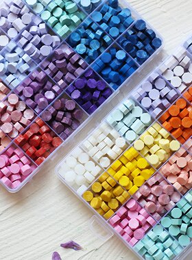 分格透明盒装混色金粉火漆蜡