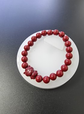 天然朱砂手链8MM紫金砂生肖马本命年手串纳福转运护身符饰品礼物