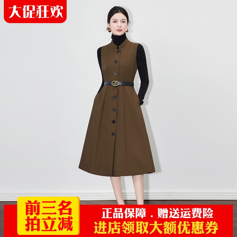 南油高货收腰轻奢气质A字背心裙
