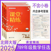 2025北师大版 初中数学课堂精练7七8八9九年级上下册同步练习册