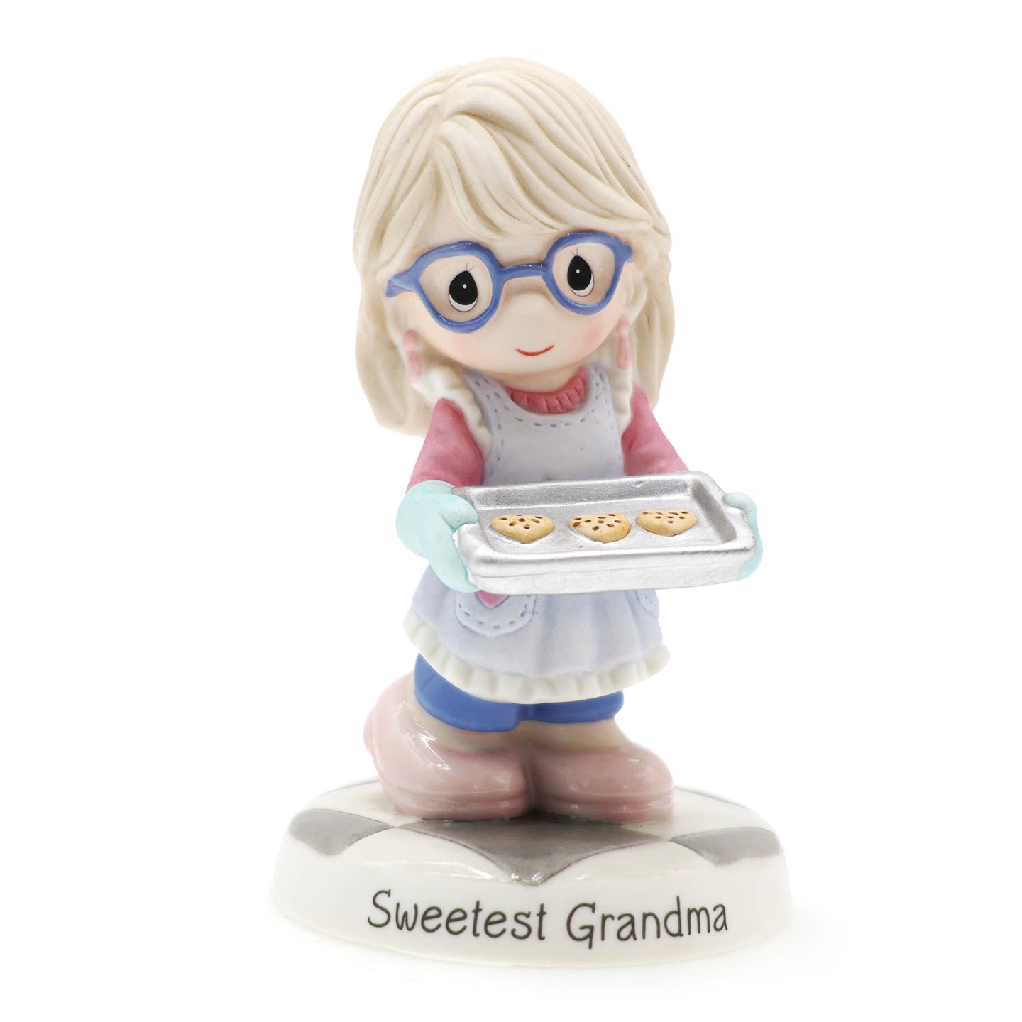 Precious Moments水滴娃娃制作美味饼干的女孩陶瓷装饰摆件礼物