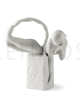 出口北欧风纯白色陶瓷雕塑天蝎座