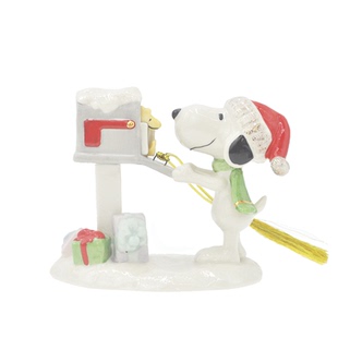 Lenox Snoopy史努比和糊涂塌客过圣诞节挂饰陶瓷装饰摆件原包装盒