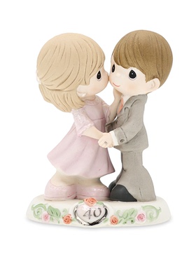 Precious Moments水滴娃娃男孩女孩情侣爱情婚礼40陶瓷摆件礼物