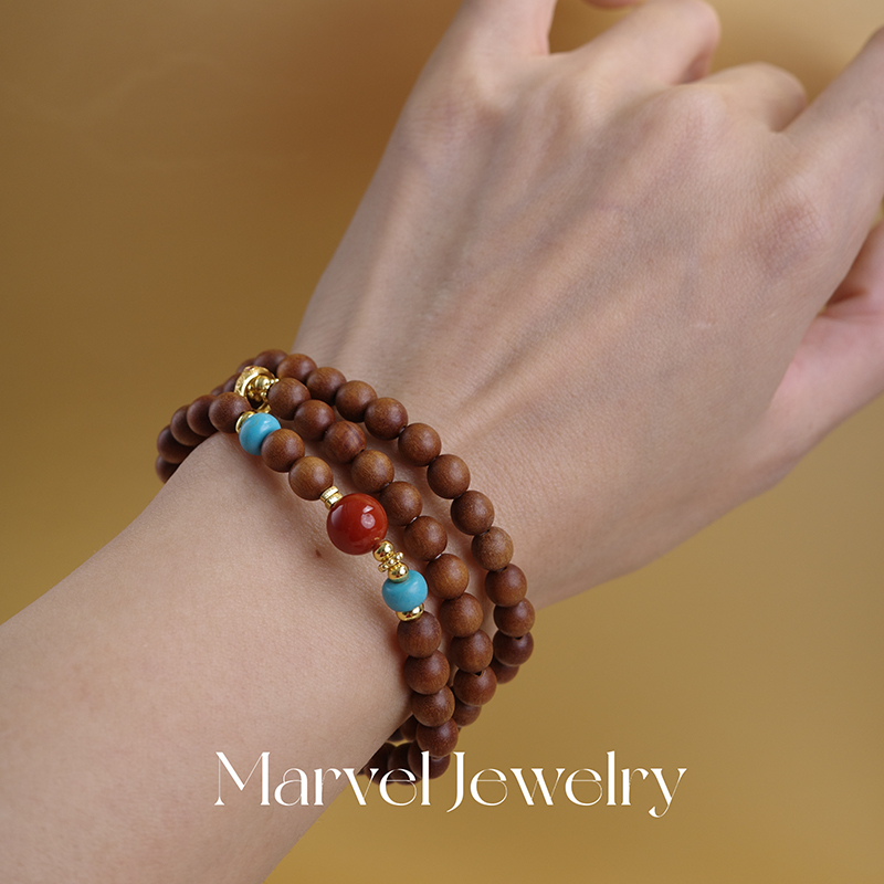 MarvelJewelry天然老山檀手串