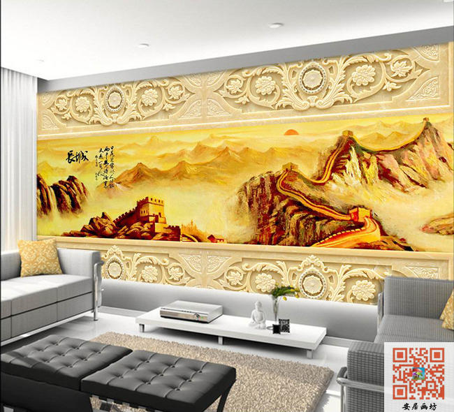 万里长城背景墙,万里长城壁纸,万里长城图片全景_大山谷图库