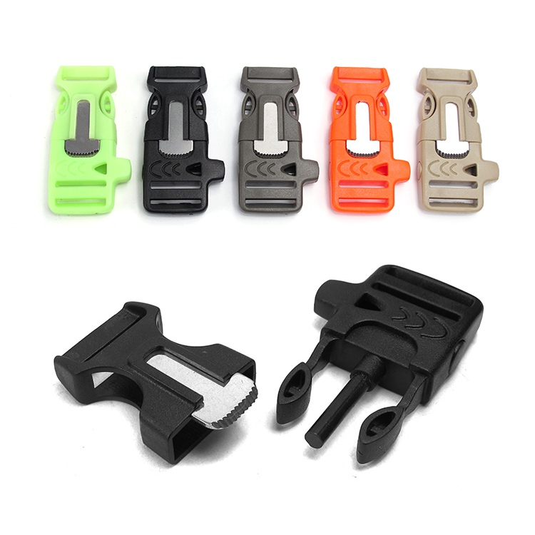 塑钢轻量蝴蝶子母扣 多功能口哨插扣 织带伞绳手链编织配件