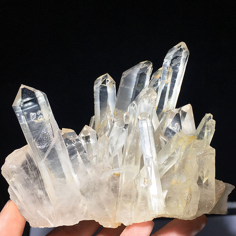 天然白水晶簇原矿原石白色水晶柱标本消磁手链家居客厅装饰品摆件