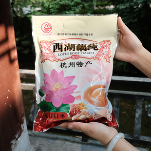 吴山天峰桂花莲子桂花红枣藕粉450克西湖藕粉速溶早餐冲泡老人