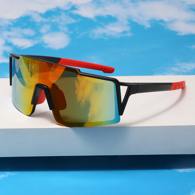 眼镜连体护目欧美风跑步方形运动