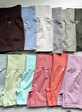 肌肉鲨鱼短裤GYMSHARK健身运动撸铁VITAL短裤女速干高腰三分裤女