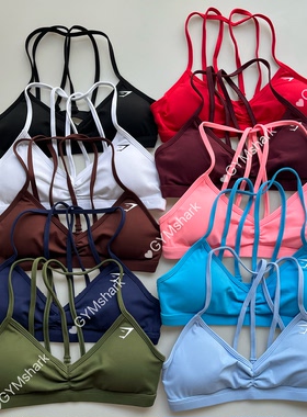 GYMSHARK鲨鱼专业健身美背女露背运动内衣欧美minimal撸铁文胸