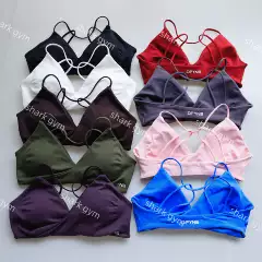 DFYNE Twist Front Sports Bra for Women Backless Workout Bra Vision Yoga Running High Impact Fitness Gym Bra Quick-Dry