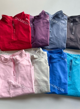 Dyfne impact 半拉链长袖女运动瑜伽健身外套显瘦欧美训练上衣