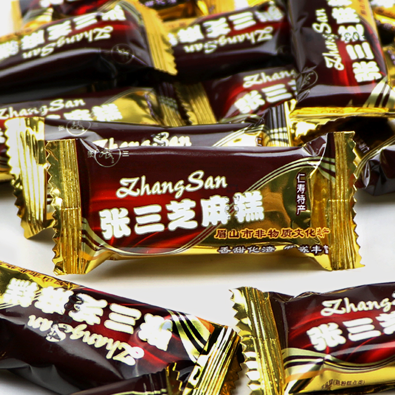 四川特产张三黑芝麻糕750g 糕质细腻 甜而不腻 香甜化渣 零食切糕