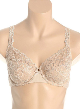 美国代购Bali Lace Desire大胸性感超薄全罩杯蕾丝钢圈文胸女内衣