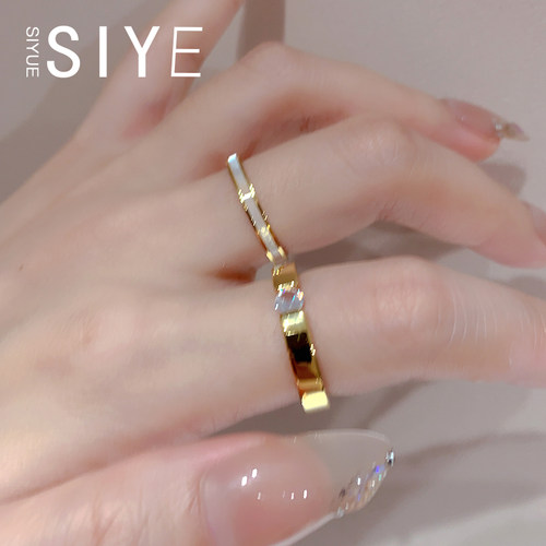 锆石SIYUE钛钢轻奢女超闪18K