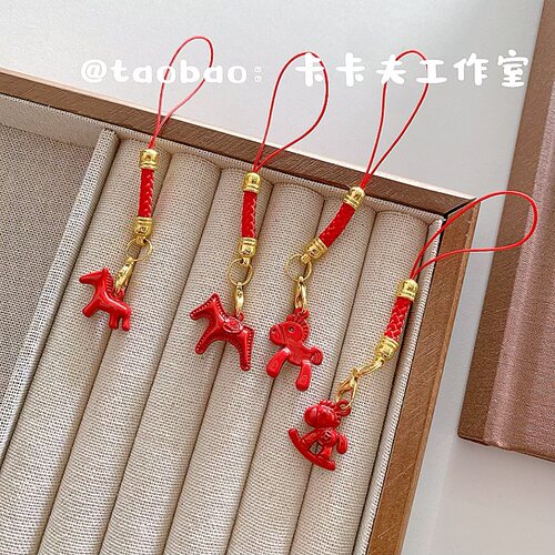 新年立体红马合金本命年挂件