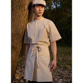 新款 风 茶饮咖啡手作工作服烘焙甜品店火锅酒馆自助餐工服廓形工装