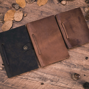 日记笔记本tn手账本牛皮绘画日记本手工复古牛皮本记事本男精致