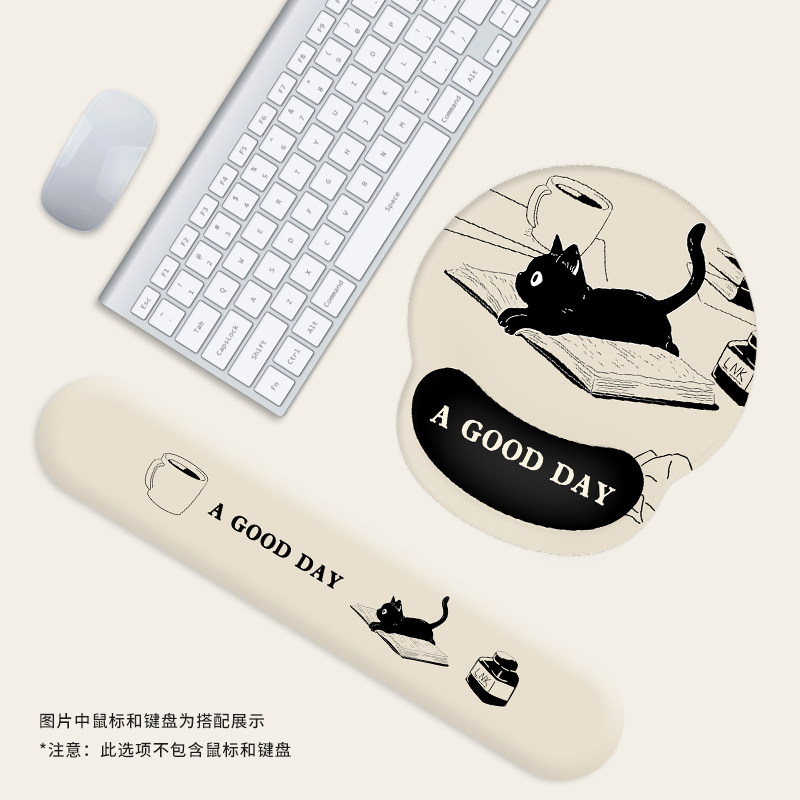鼠标垫护腕动漫可爱女生惬意办公硅胶舒适软垫办公掌托电脑键盘托高性价比高么？