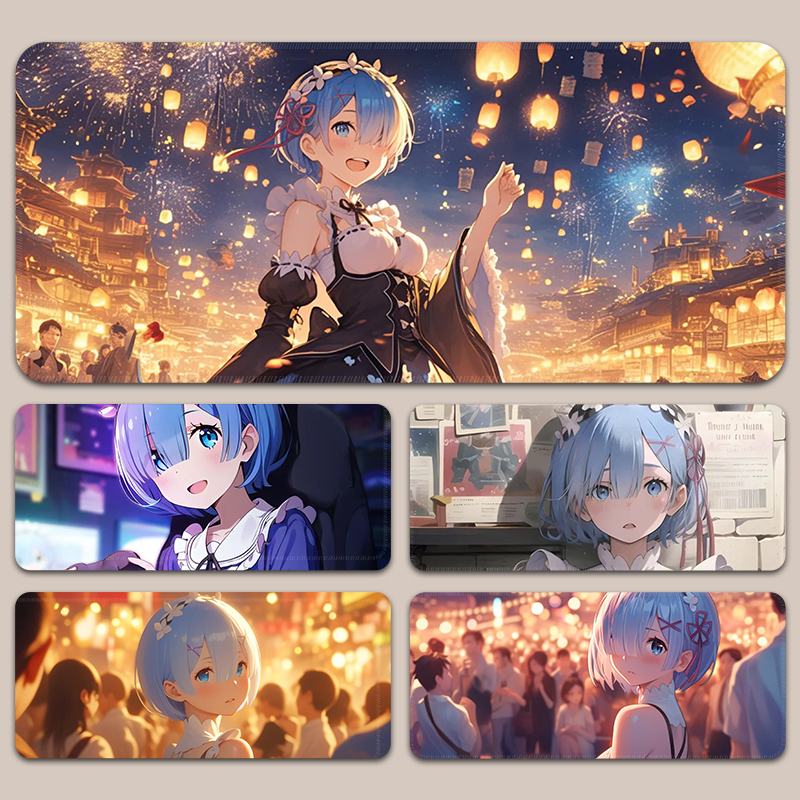 Re:Zero鼠标垫超大二次元桌垫电竞游戏键盘垫蕾姆动漫家用滑鼠垫