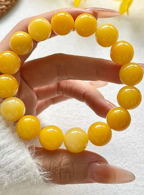 精选芒果吐司菩提手串单圈圆珠手链男女盘玩文玩盘串佛珠念珠