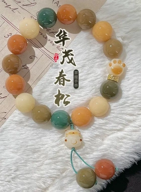 工厂半塘圆珠菩提手串男女单圈绕指柔盘玩手链佛珠念珠饰品